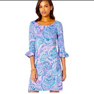 Lilly Pulitzer UPF50+ Sophie Ruffle Dress Multi Happy As A Clam